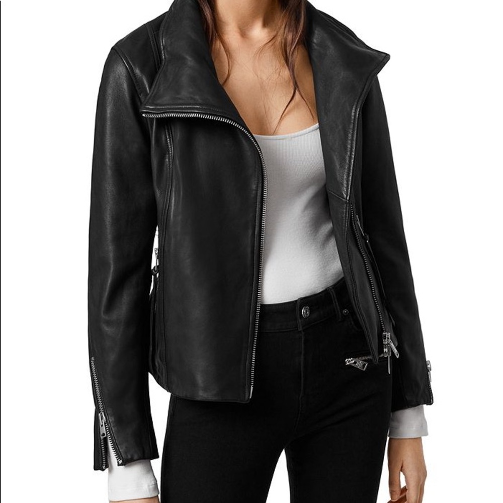 AllSaints Ellis Biker Jacket US10 UK14